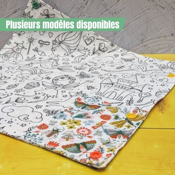 Coloriage lavable nomade - Personnages féériques