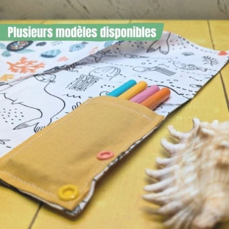Coloriage lavable nomade - Animaux marins | Bretagne