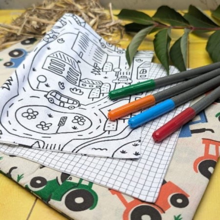 Cahier d' activités lavable Tracteurs | Engins dès 4 ans