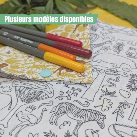 Coloriage lavable nomade - Animaux du monde | Dès 3 ans