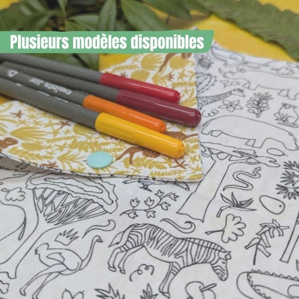 Coloriage lavable nomade - Animaux du monde