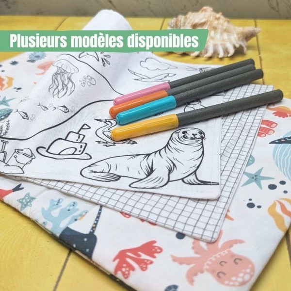 Cahier d'activités lavable - Animaux marins