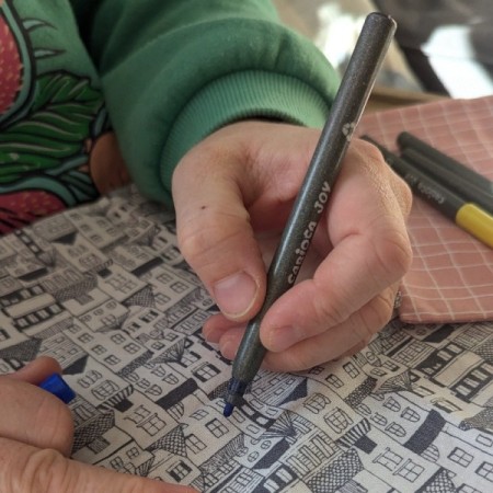 Pochette à colorier Maisons | Coloriage lavable adulte
